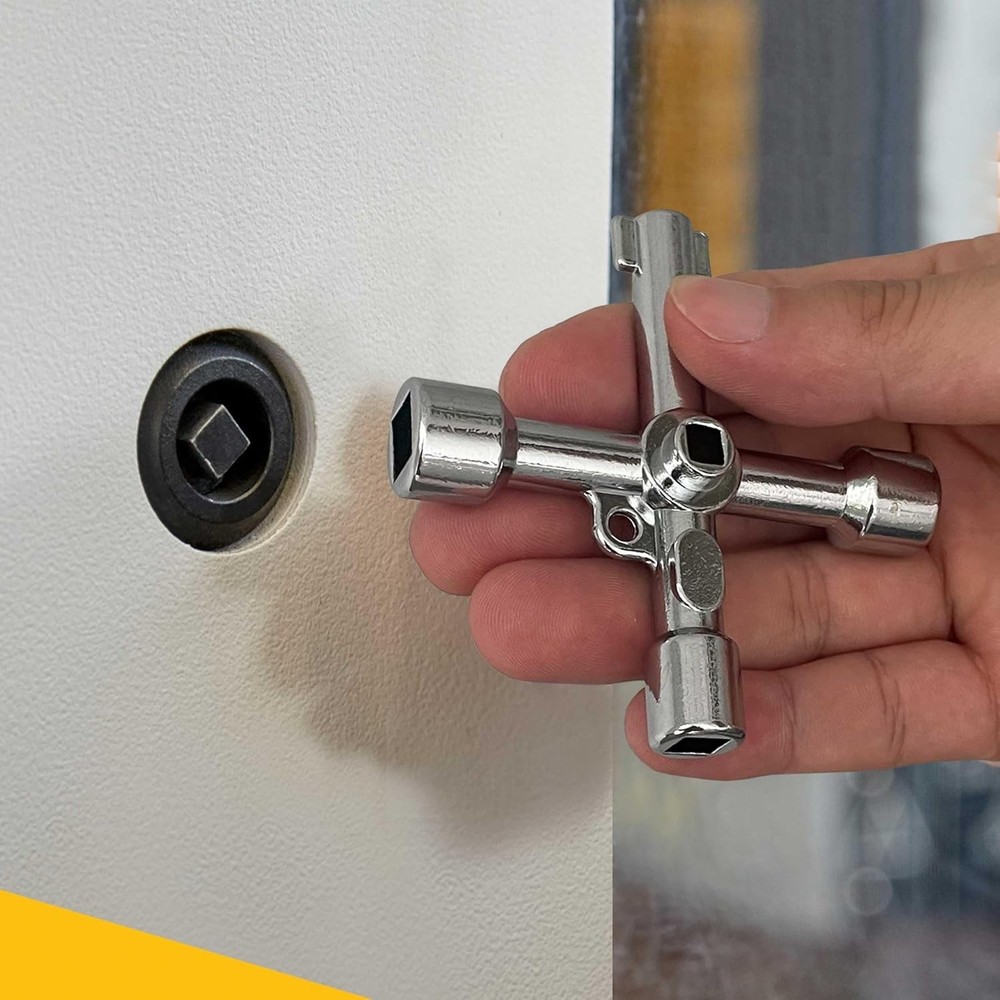 Mechanical 4-in-1 Utility Key - Essential Tool for Elevators, Mailboxes & More