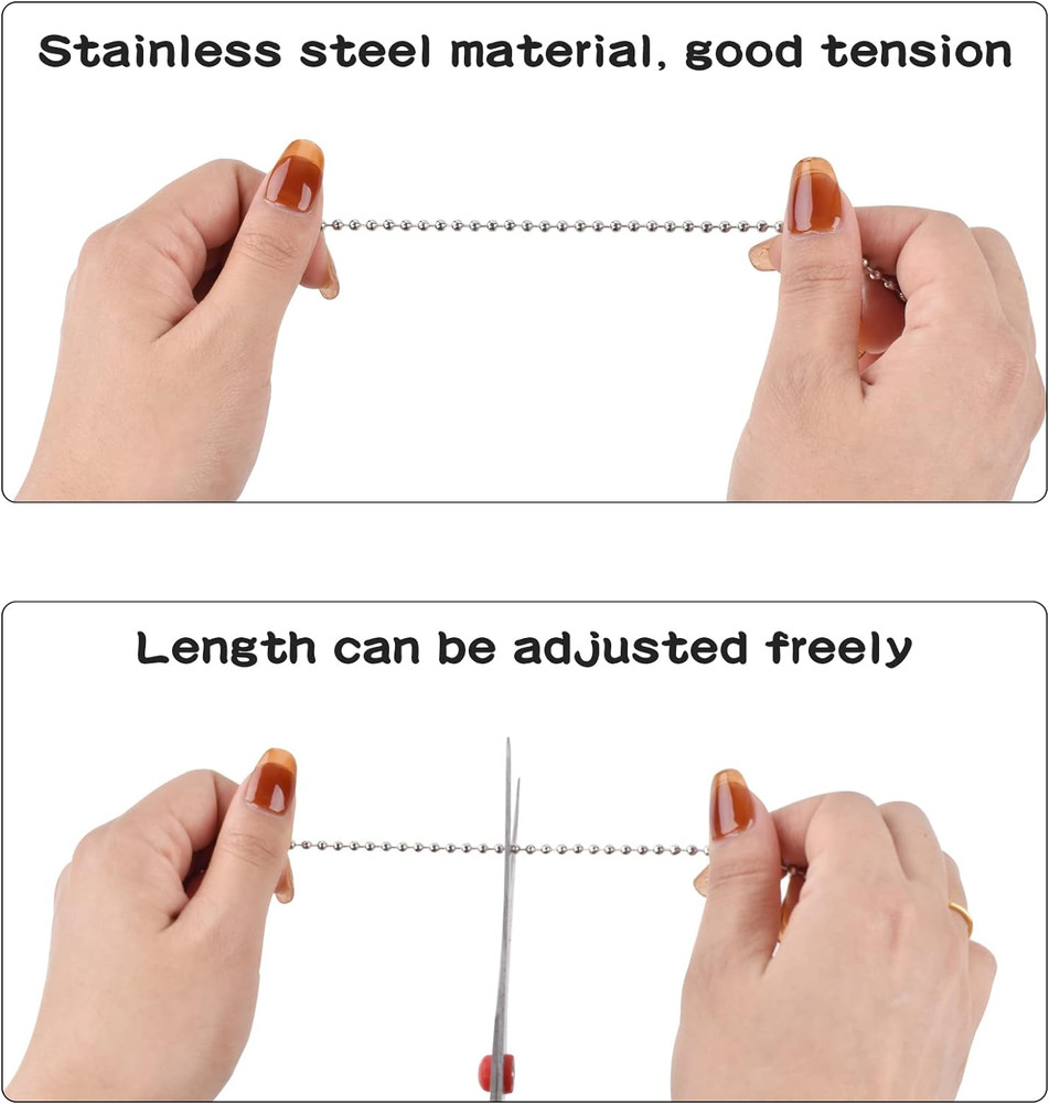 4PCS Ceiling Fan Pull Chain,14" Ceiling Fan Chain Extra Long with 4 Leaf Light B