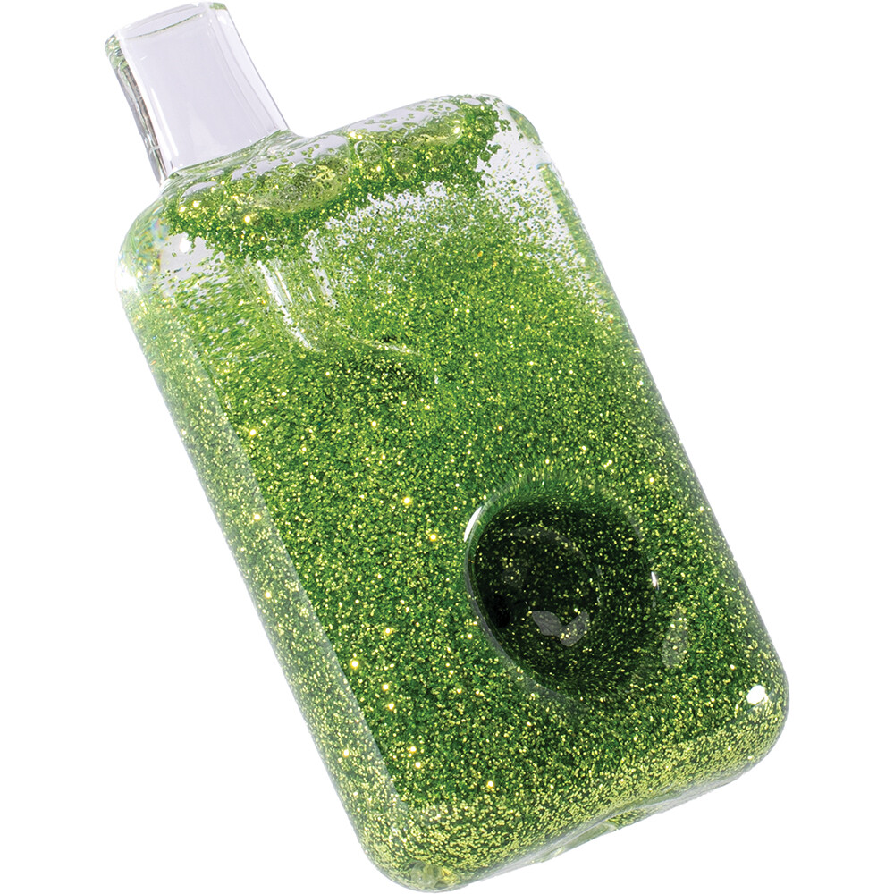 4" Square Liquid Glitter Hand Pipe