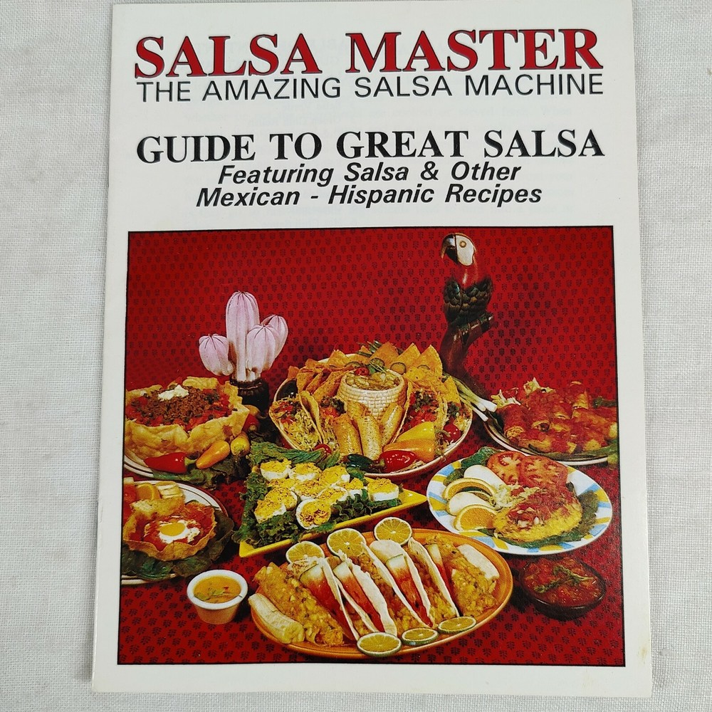 Salsa Master Salsa Maker Guide Recipe Book Booklet - Food Chopper & Processor