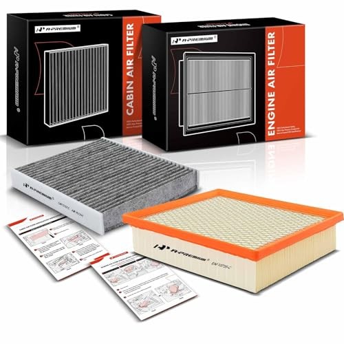 2-PC Engine & Cabin Air Filter with Activated Carbon Compatible with Lexus
