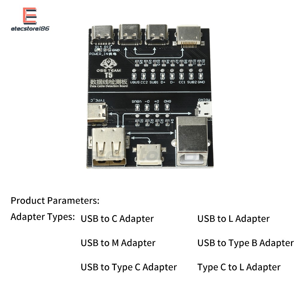 T5 Multifunctional Interface Cable Detection Module Data Cable Abnormal Testing