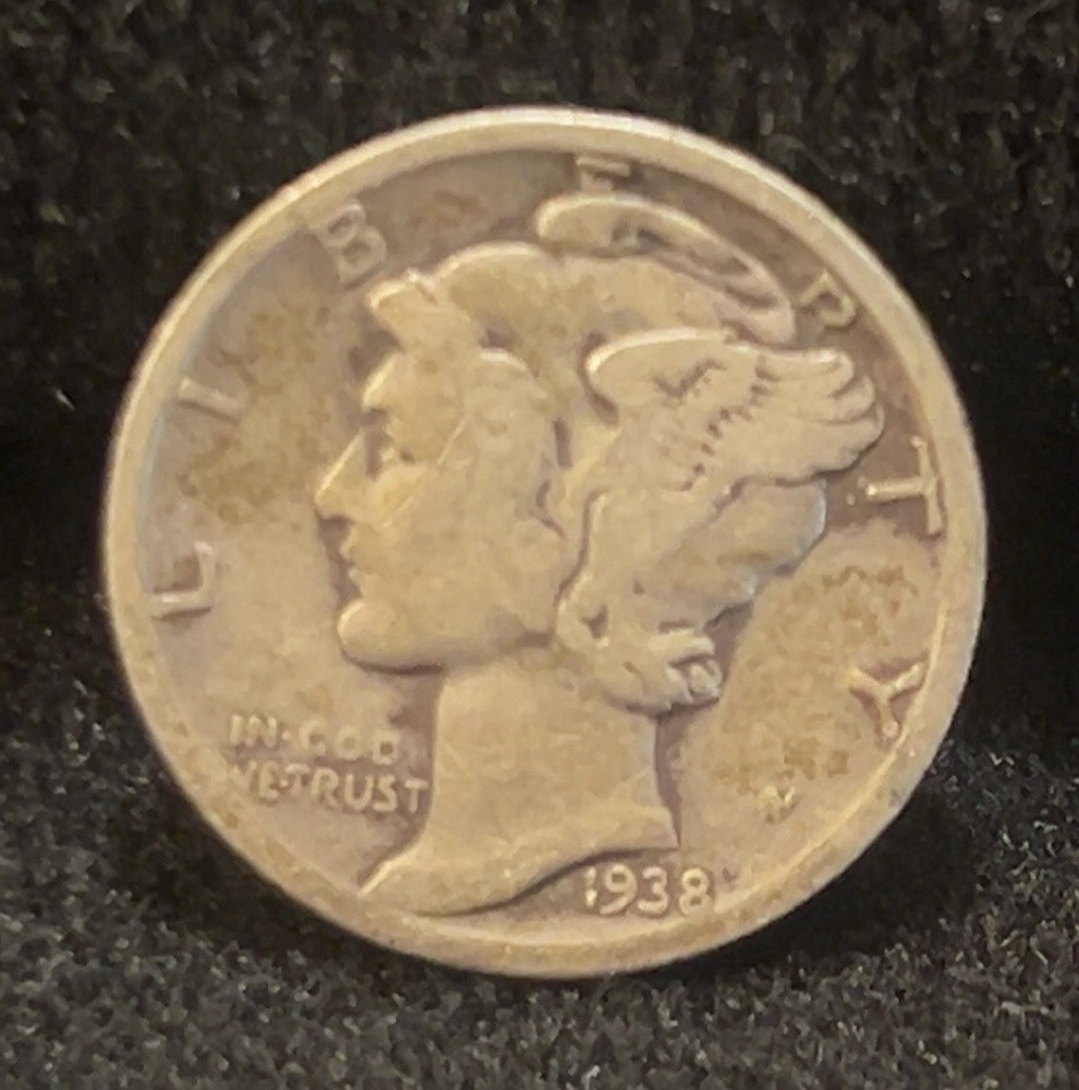 1938 P Mercury Dime 90% Silver