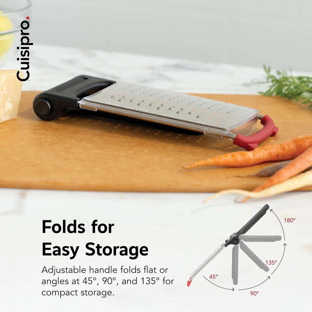 Surface Glide Technology Stainless Steel Folding Handle Grater Coarse