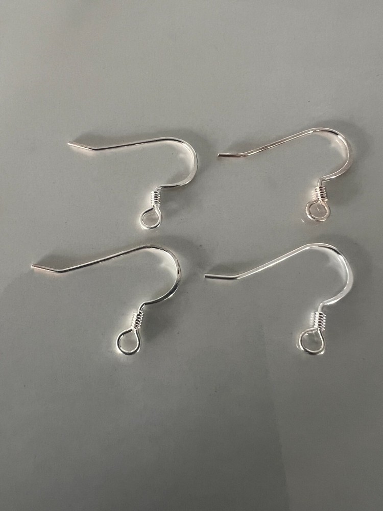 Silver earring findings lot