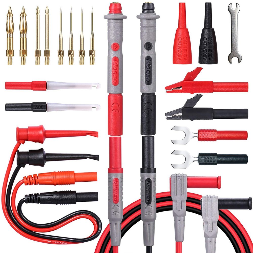 25PCS Multimeter Leads Kit, Professional & Upgraded Test Leads Set with Replacea