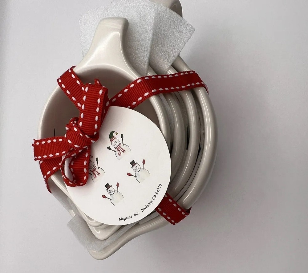 New Rae Dunn Christmas Nesting Ceramic Measuring Cups Christmas Kitchen Baking