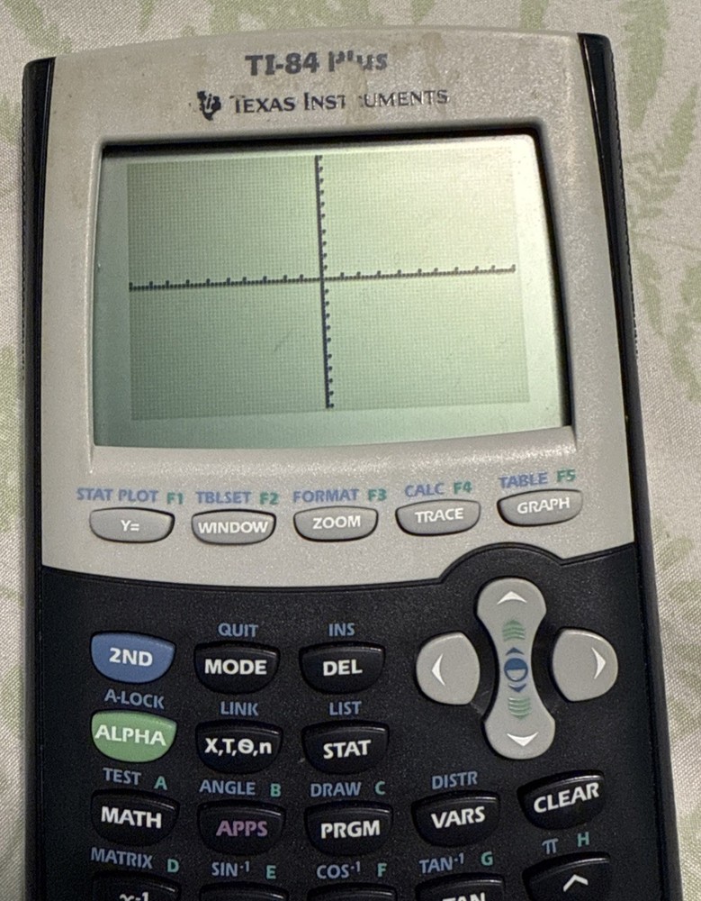 Texas Instruments TI-84 Plus Graphing Calculator Blue W/Cover Tested EUC