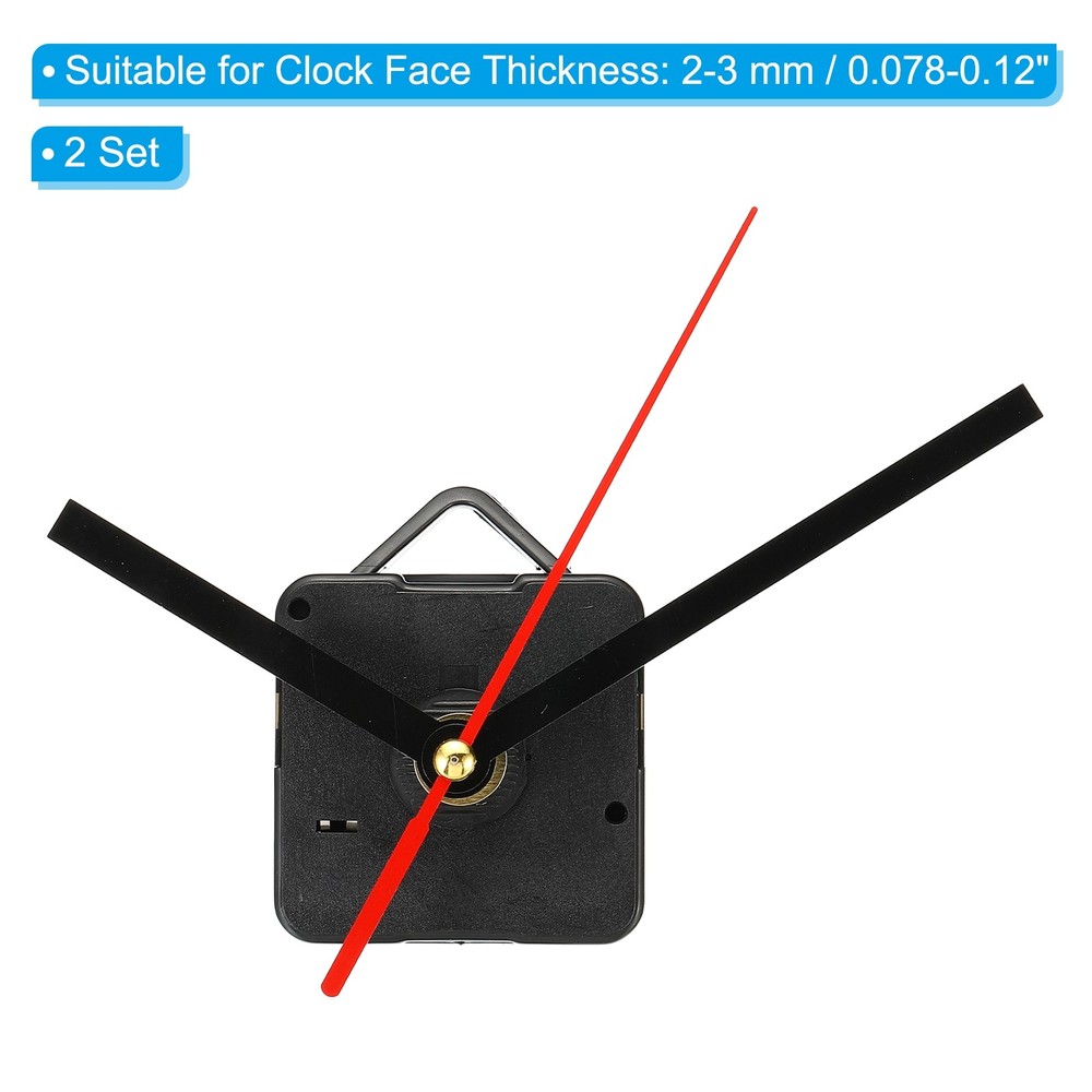 Clock Mechanism Replacement, 2Set Quartz Clock Mechanism DIY Wall Clock16082
