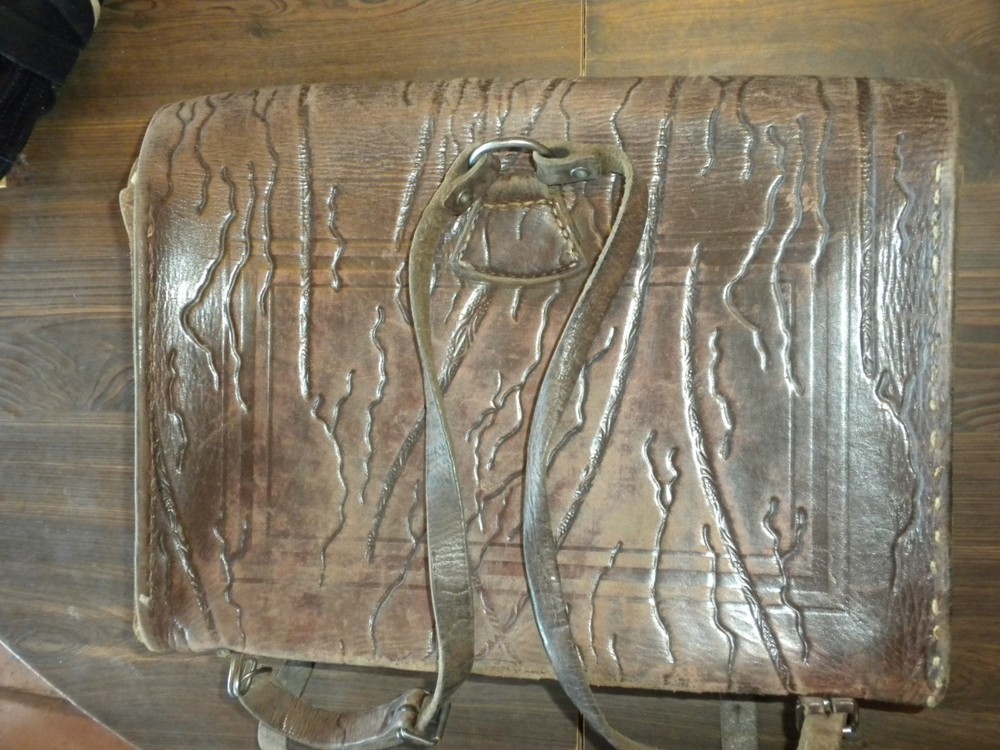 Vintage WWII leather document/map bag