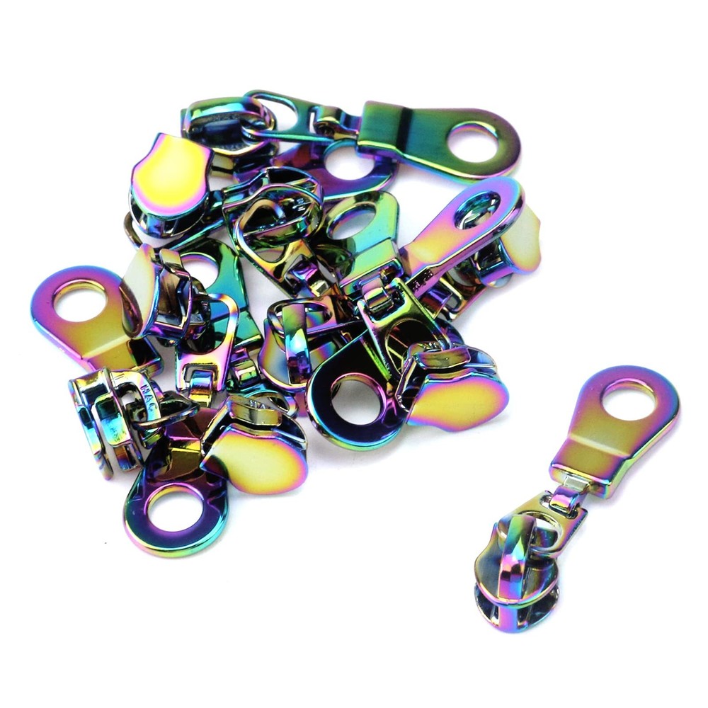 10-Pack #5 Rainbow ZipperZipper Replacement Zipper Pull for Luggages Purses B...
