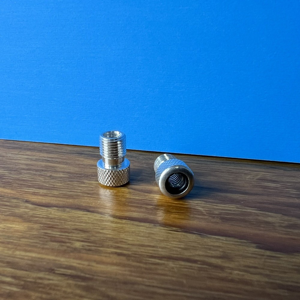 2 PUMP ADAPTER PRESTA INNOVATIONS ALUMINUM THREAD-ON STYLE (THEADED INTERIOR)