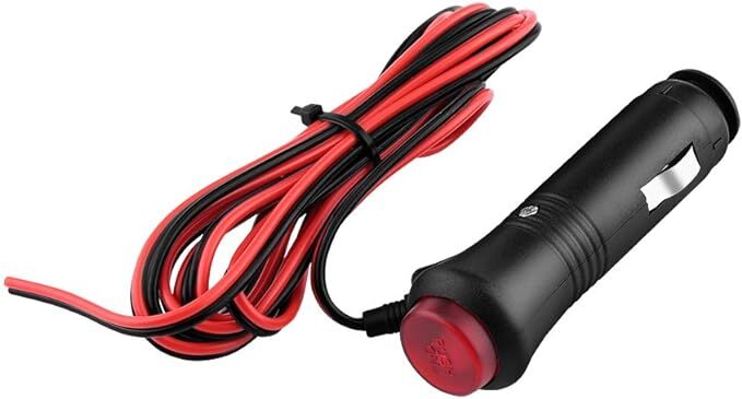 12 Volt DC Car Male Cigarette Lighter Extension Cable with On/Off Switch, 5 ft.