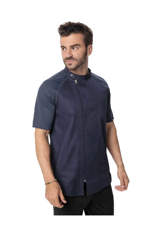 Chef Works mens Varkala Chef Coat Large Grey