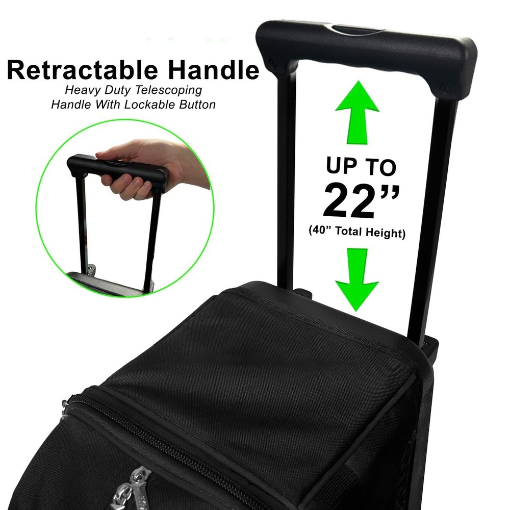 Pyramid Prime Double Roller 2 Ball Bowling Bag with Large Separate Compartmen...