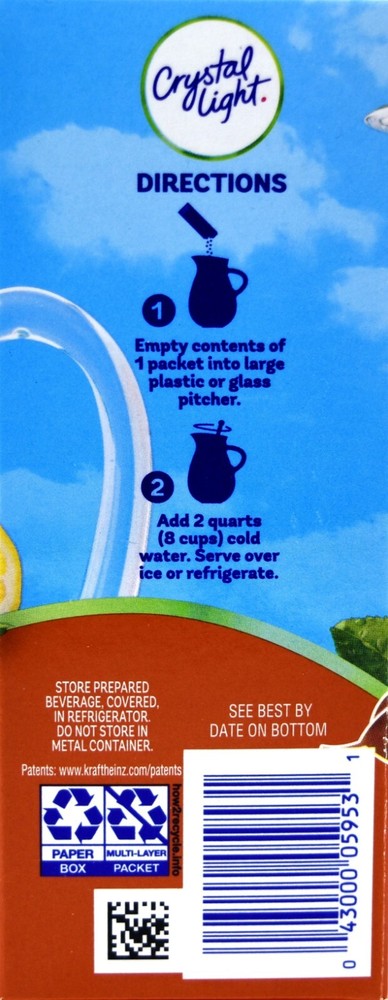 4 12-Quart Boxes Crystal Light Sweet Tea Drink Mix