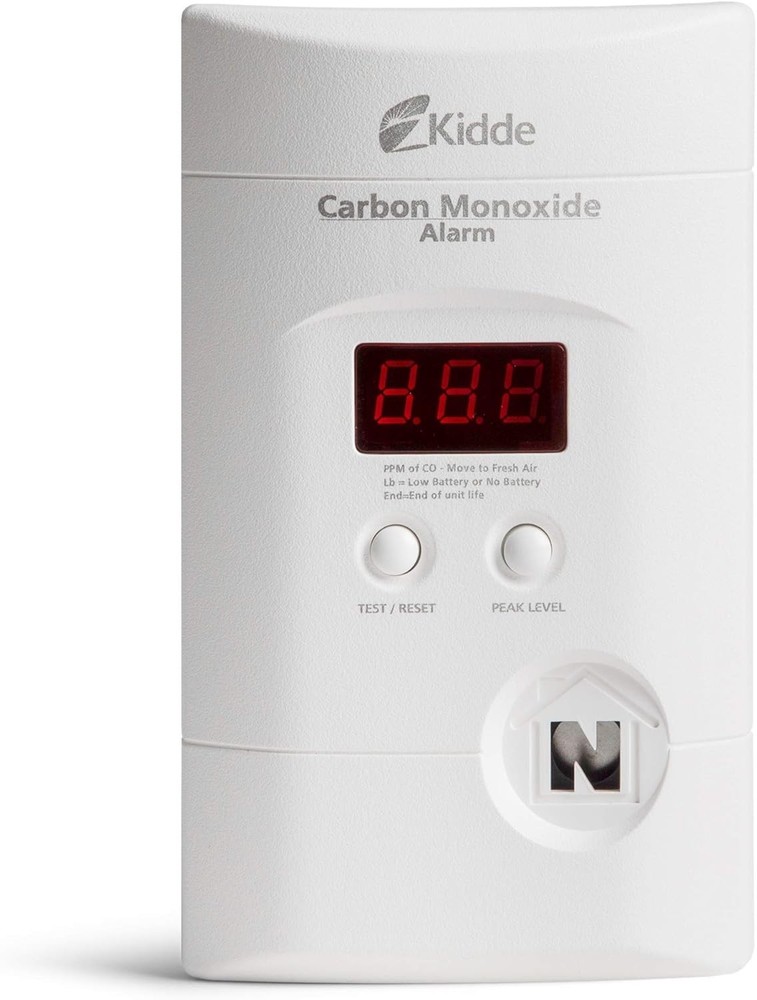 Carbon Monoxide Detector, Plug In Wall with 9-Volt Battery Backup, Digital LE...