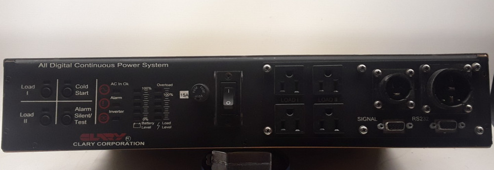 Clary Corp Uninterruptable All Continuous Power Sytem