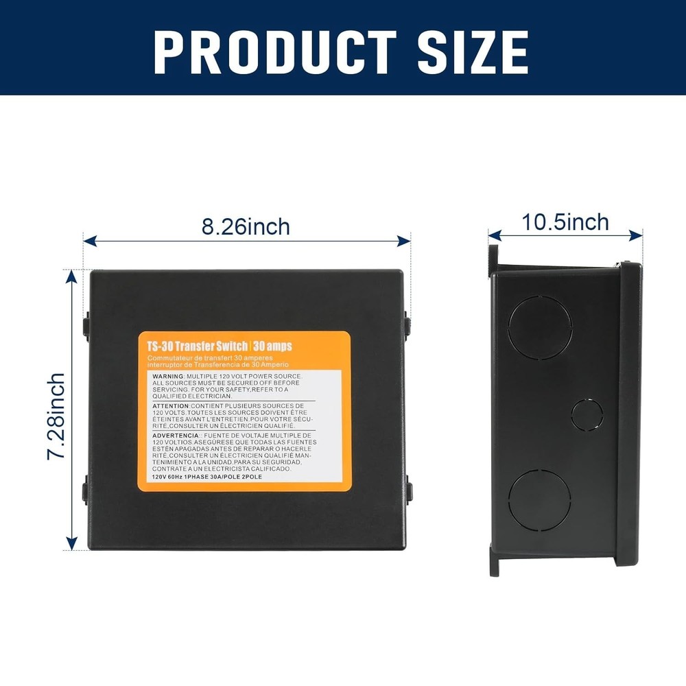 120V Automatic Power Switch for RVs with 30 Amp Current Rating and Touch Control
