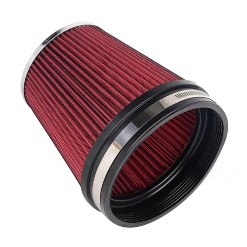 6" Inlet Cold Air Intake Filter Cone Replacement Performance Red (6" Tall)
