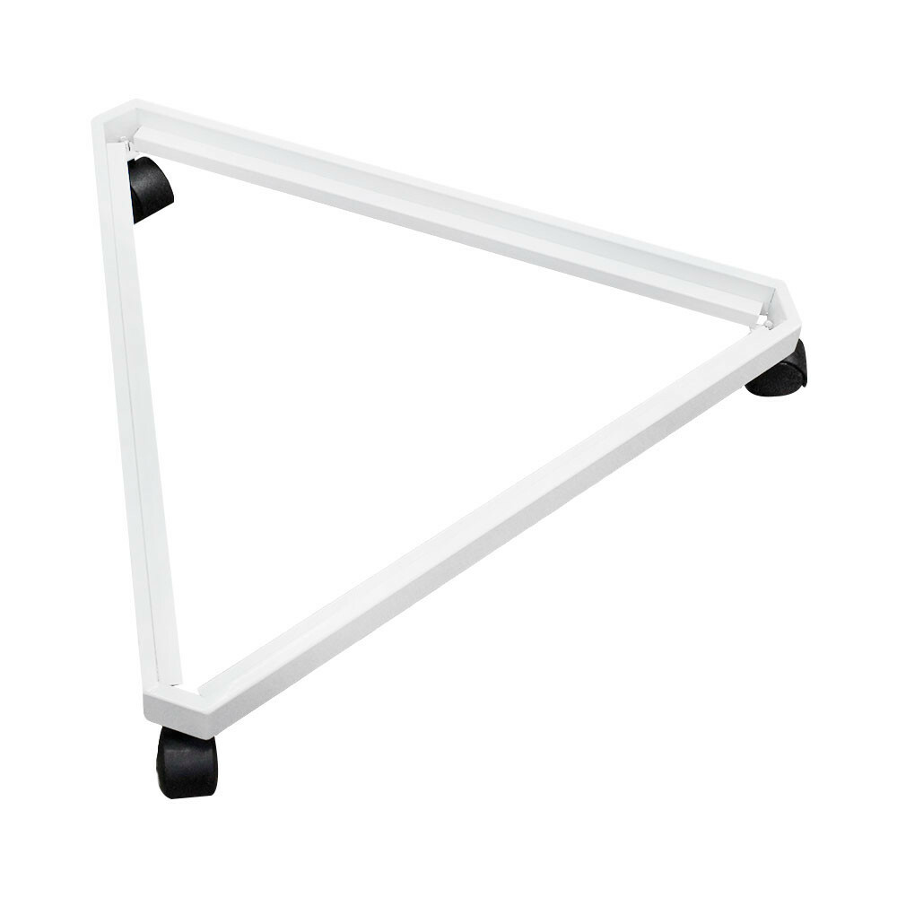 WHITE 3 Way Triangle Rolling Base Display Gridwall Panel Casters Dolly 24x27