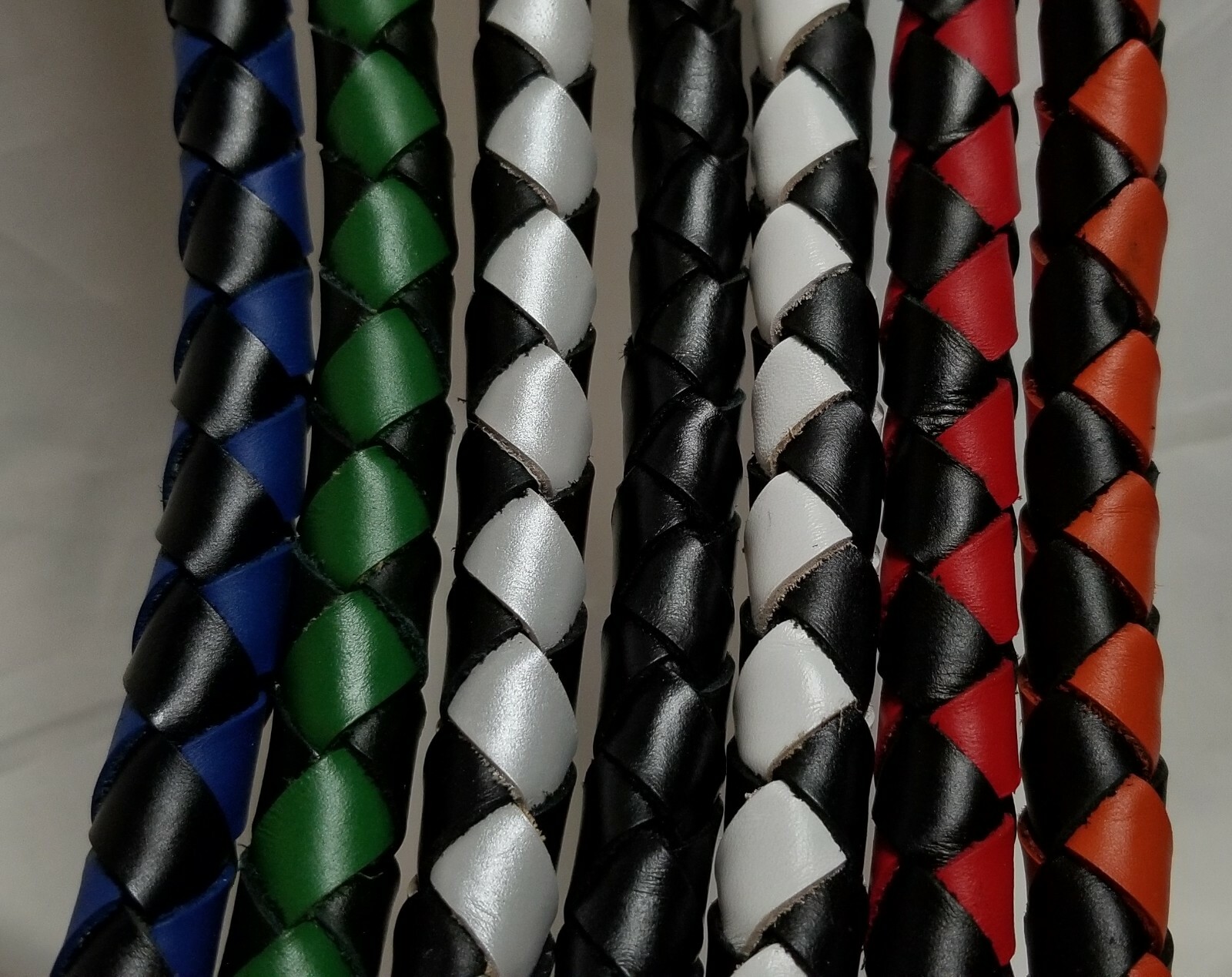 Get Back Whip 36 inch Biker Motorcycle Leather Whip 2" Circum Stainless Steel