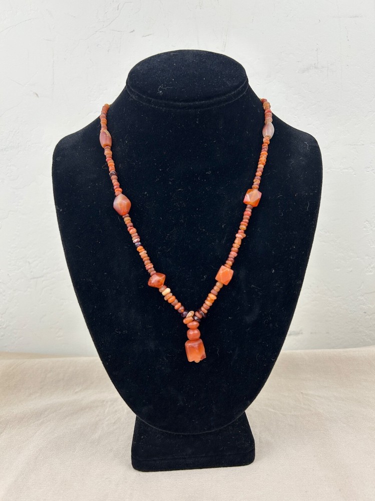 Ancient Bactrian Banded Agate and Carnelian Beads