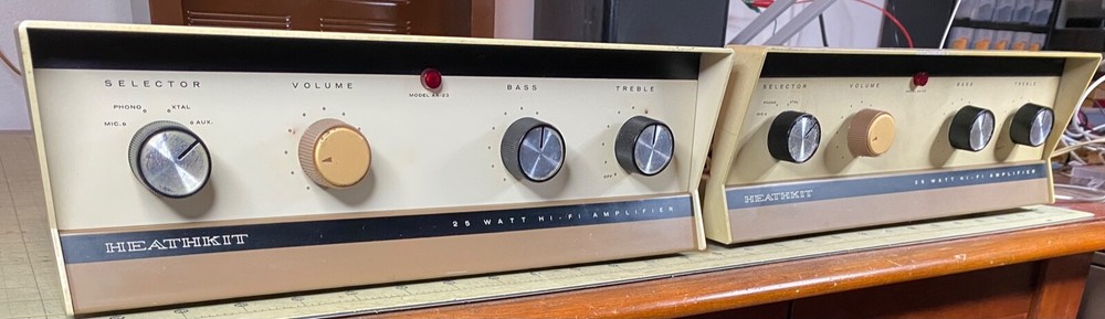 Nice Pair of Heathkit AA-23 Integrated Mono Blocks 7591 Push Pull Serviced