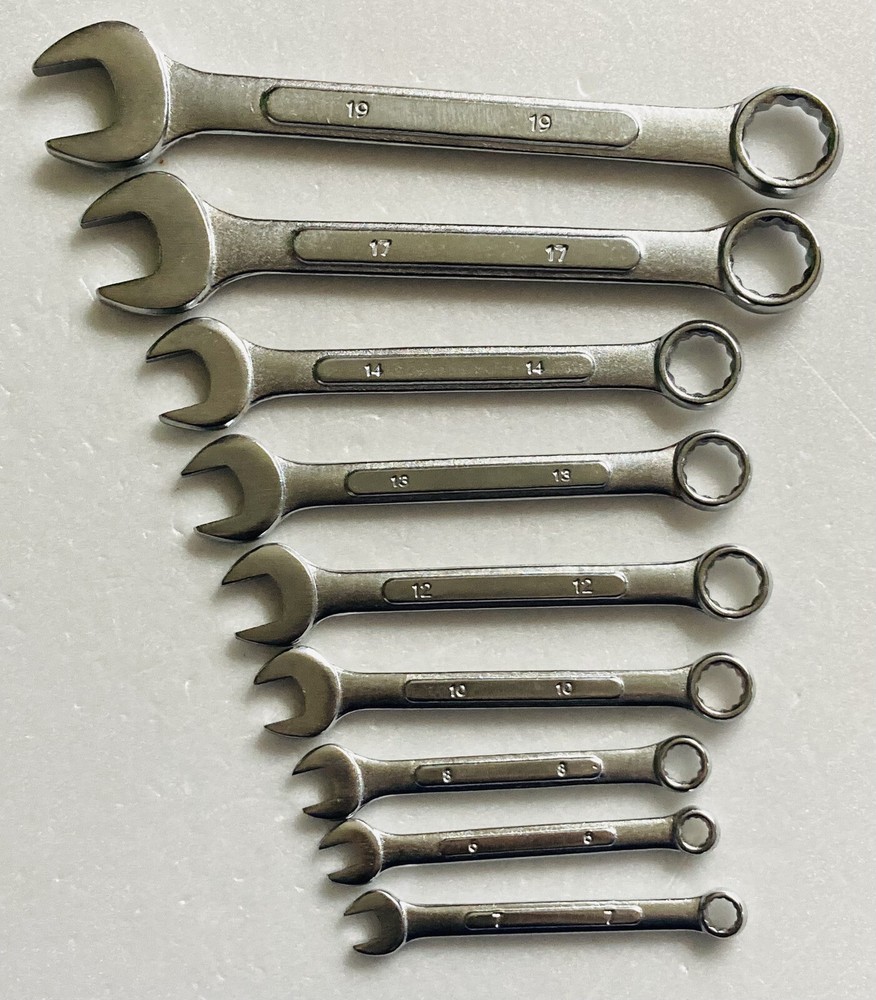 Master Forge 9 Pcs Metric Combination Wrench Set: 6-19mm 30