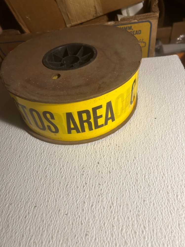 warning tape caution hazardous asbestos area