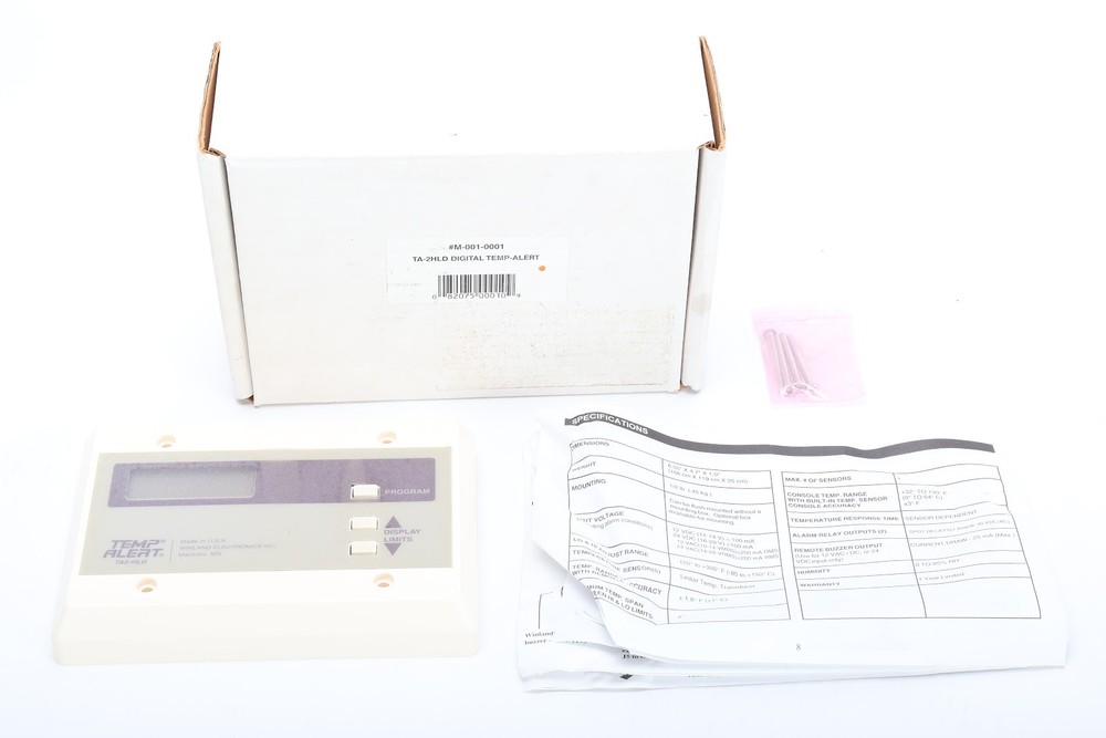 Winland TA2-HLD Temp Alert Temperature Keypad Controller With Mounting Screws