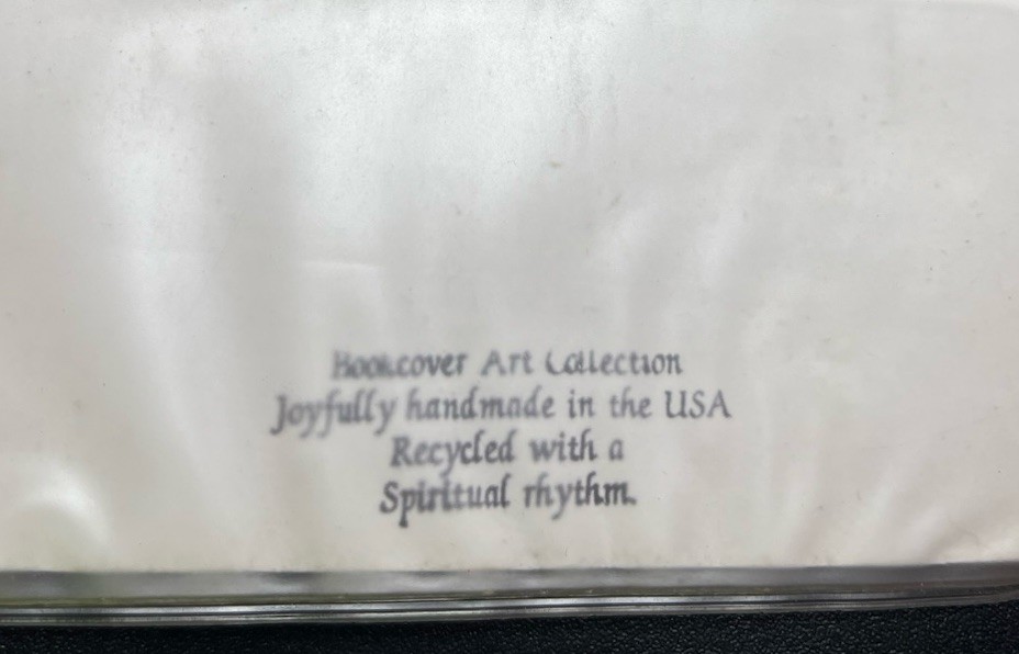 Handmade Elephant Checkbook Cover Signed 2002 Recycled Material