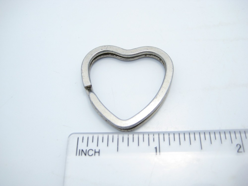 Sterling Silver Open Heart Key Ring