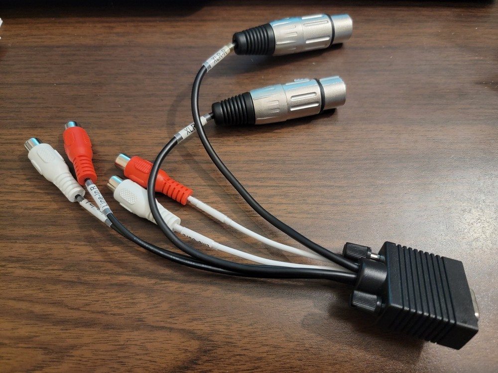 Sonic Foundry Mediasite Breakout Audio XLR RCA Cable