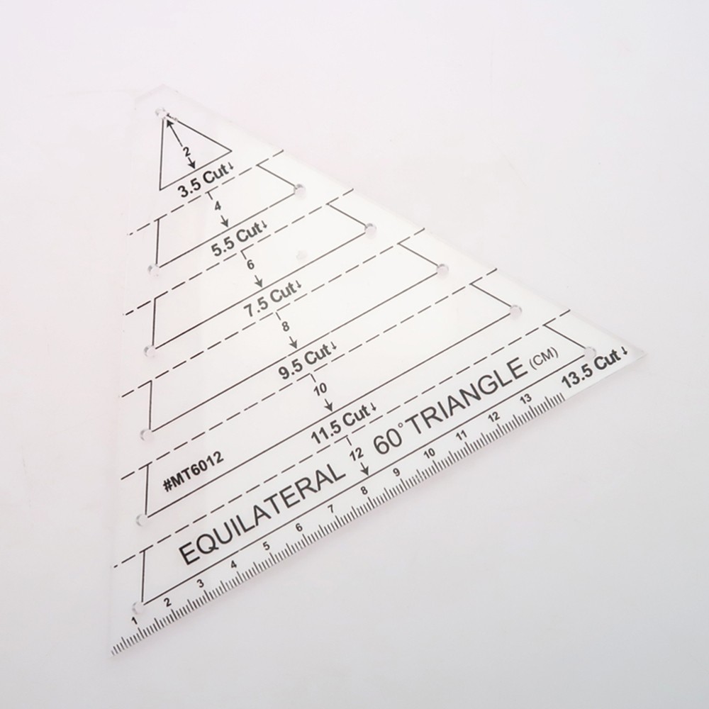 Triangle Patchwork Ruler Acrylic 60 Degree Quilting Template for Crafts