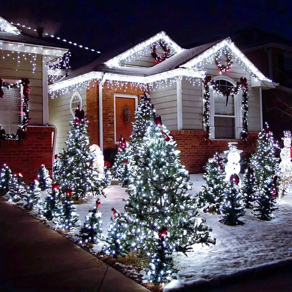 Solar String Lights with Each 100 LEDs-12M-LED Christmas Lights-White light