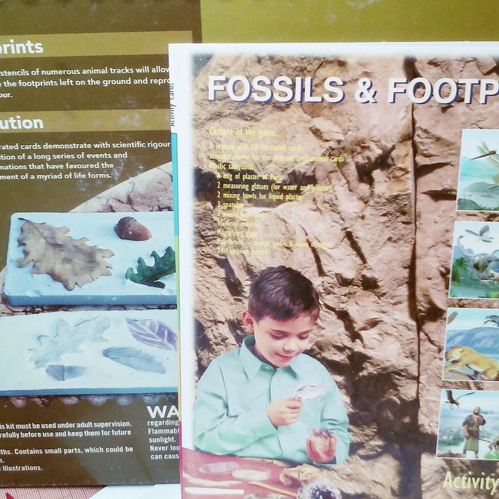 Fossils & Footprints Interactive Evolution Kit #62019 Clementoni Open Box Unused
