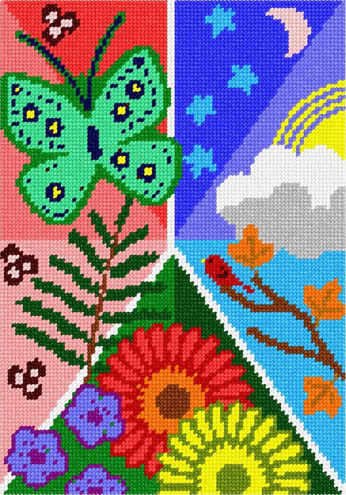 Nature Needlepoint Kit or Canvas