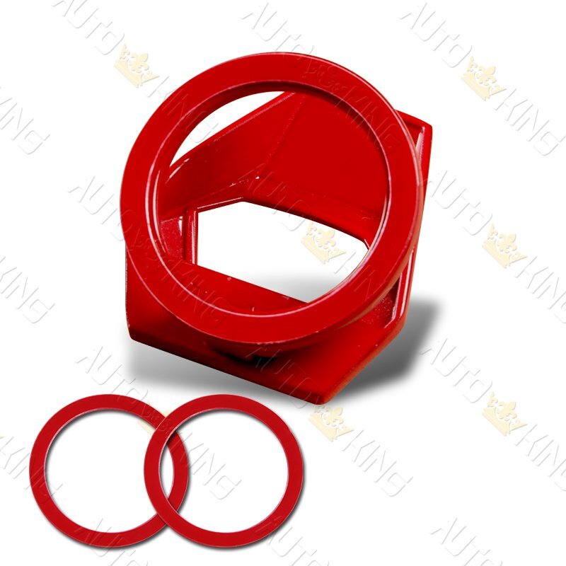 RED ALUMINUM UNIVERSAL LAMBO STYLE ENGINE START STOP BUTTON RING COVER TRIM