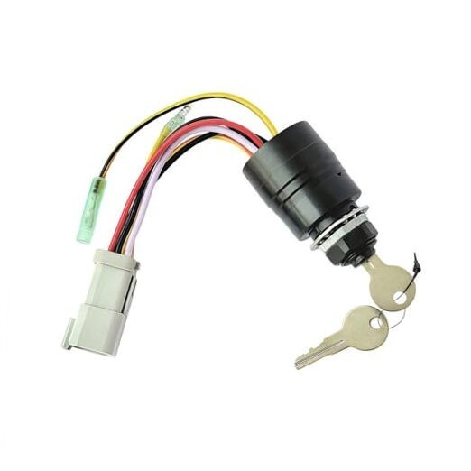 129572 Ignition Switch with 2 Key Compatible with Tracker Boats, 2 Keys 3