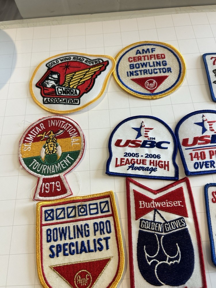 vintage bowling patch's and some extras Lot