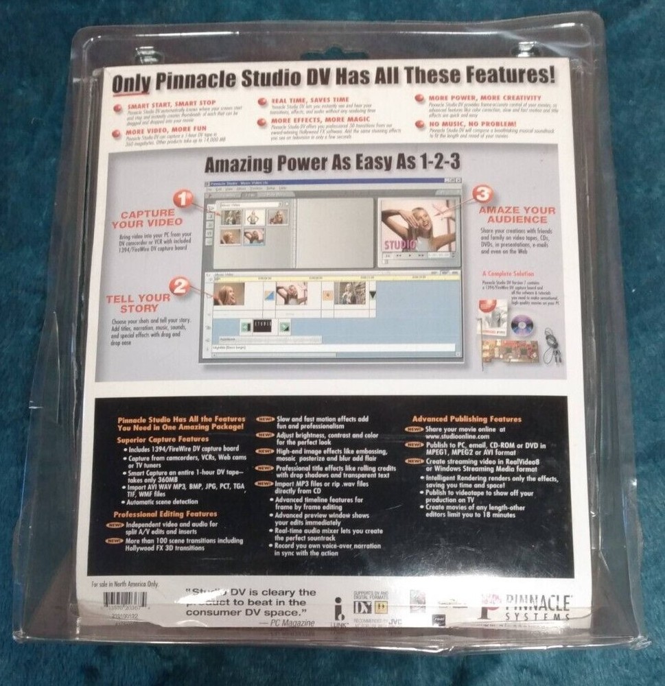 Pinnacle Studio DV Version 7 Professional Video Editing Software Sealed New