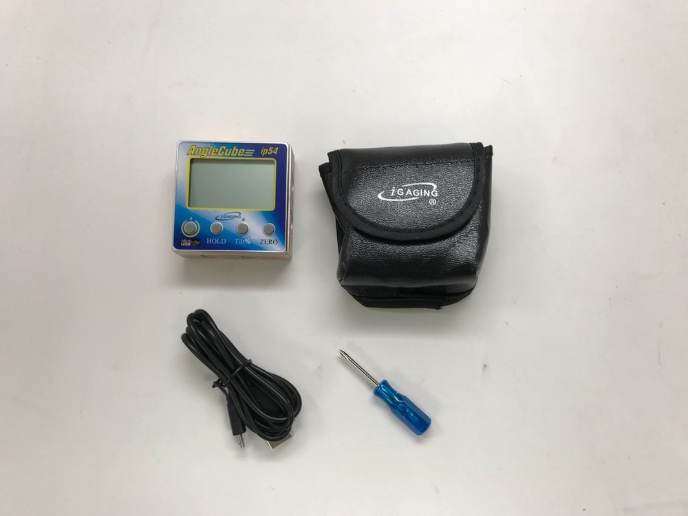 RECHARGEABLE iGAGING ANGLE CUBE DIGITAL TILT LEVEL BEVEL GAUGE ELECTRONIC