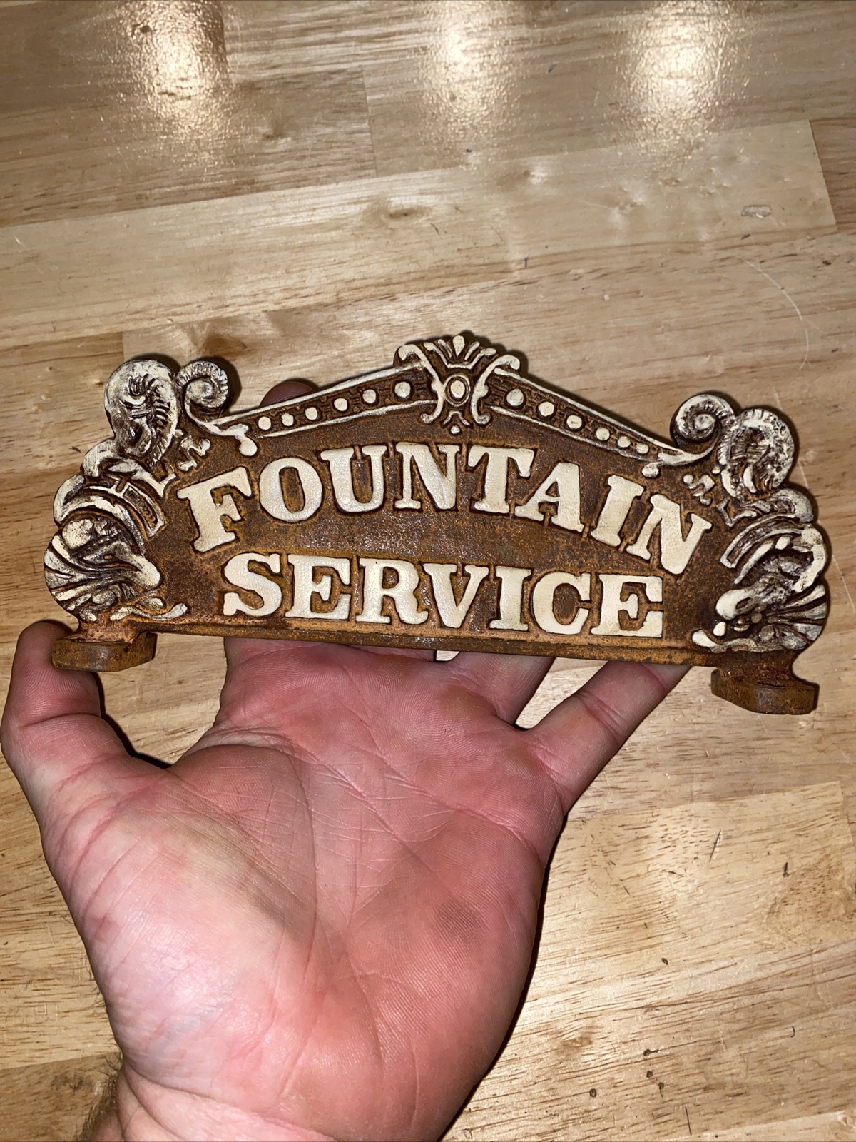 Coca Cola Cash Register Sign Solid Metal Plaque Patina Soda Man Cave Collector