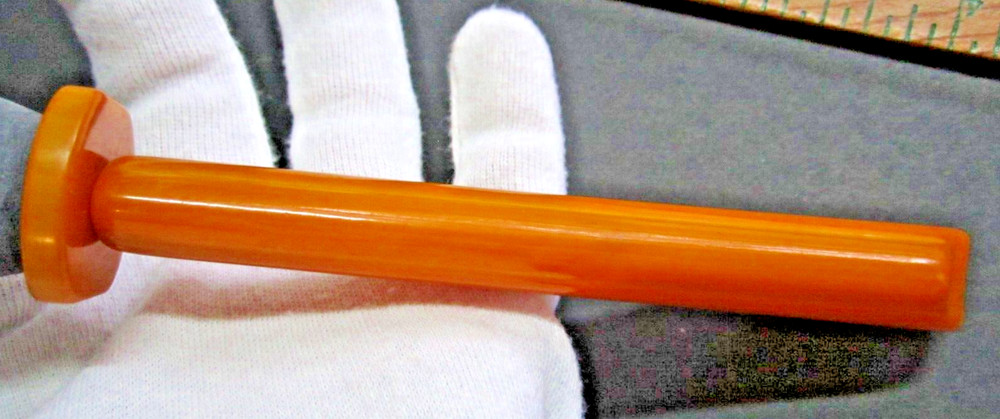 Bakelite Butterscotch Sharpener Vintage Plastic Deco Shield Kitchen Knife