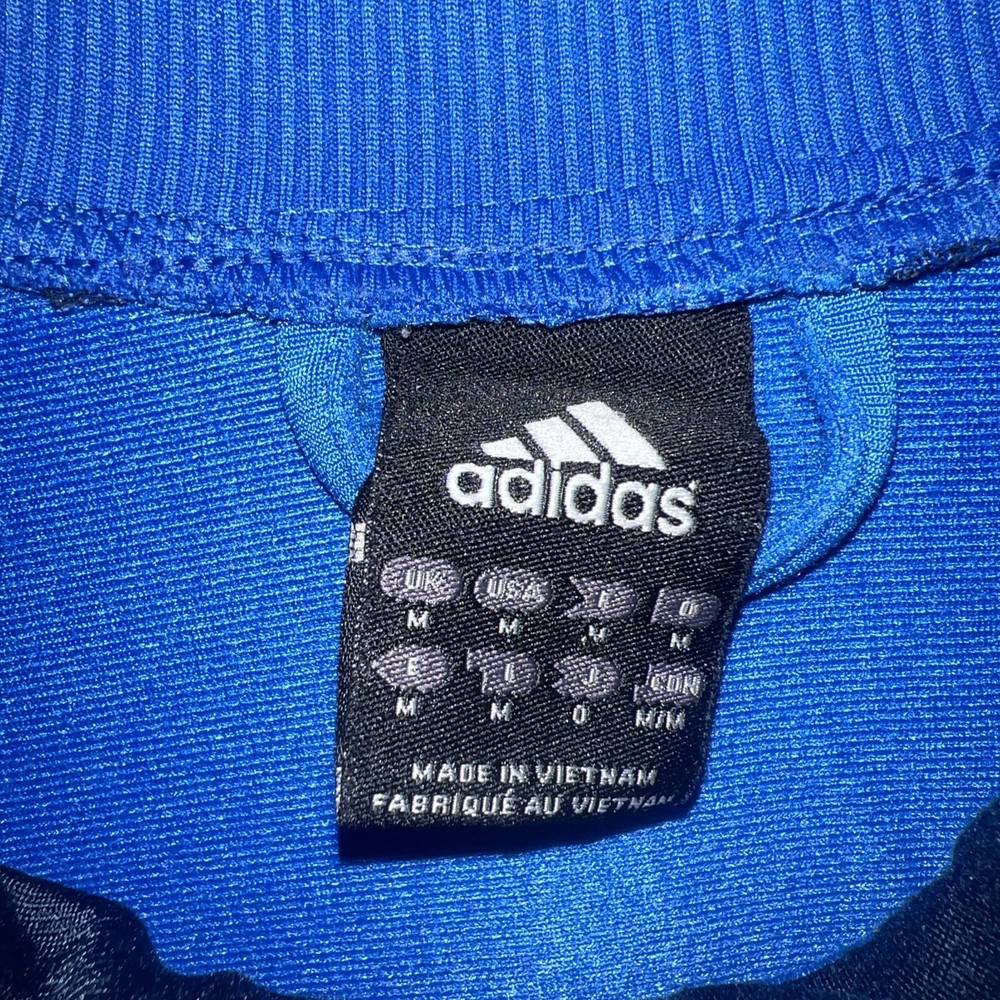 Adidas Blue Striped Full Zip Jacket Mens Size M