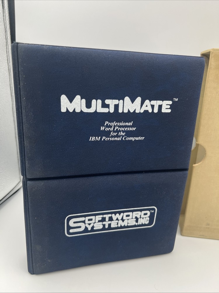 1982 MultiMate Pro Word Processor for IBM PC Manual +5 floppy disks, Good Cond!