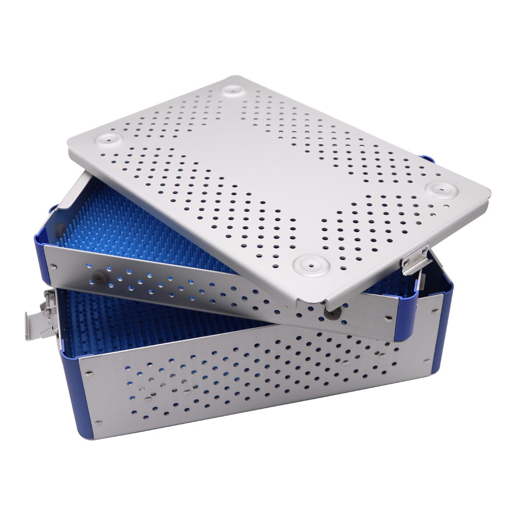 US Double Layer Sterilization Tray Case Box General Type Surgical Instrument
