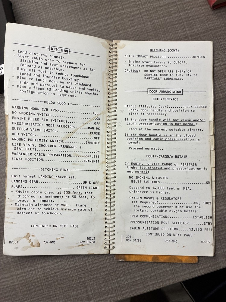 Sultan Air Boeing 737 Pilot Quick Reference Handbook 1984