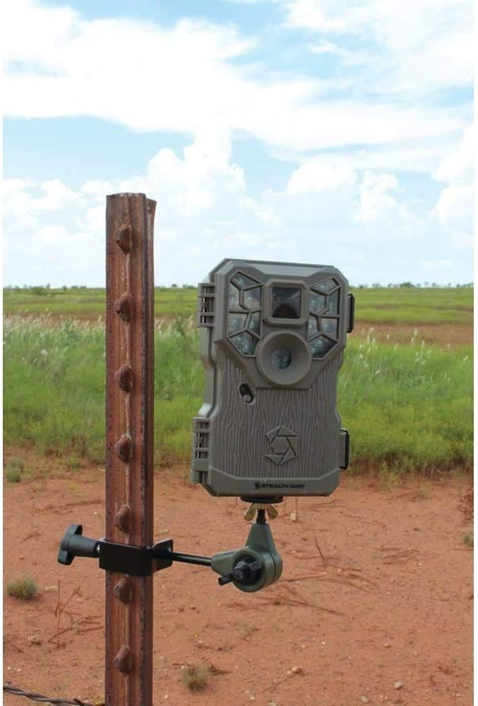 HME T-Post Trail Camera Holder | Compact Sturdy Adjustable Design | Easy Install